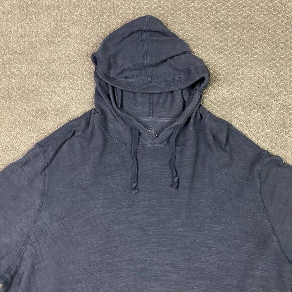 Faherty Sunwashed Slub Hoodie Men's XXL Blue Gray Organic Cotton 2XL MKC0096 - Picture 2 of 9